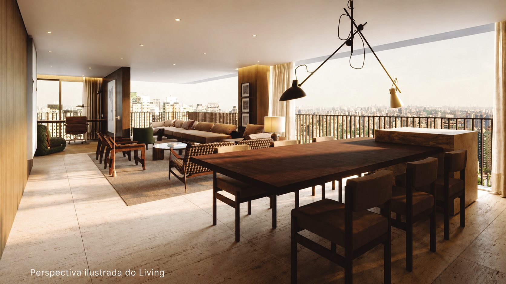 Living amplo no Primo Pinheiros